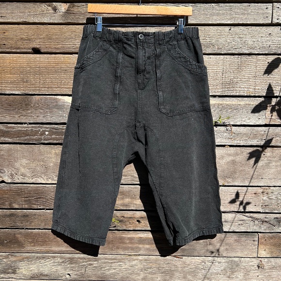 Free People drop crotch capri pant in black: Size M - Picture 1 of 8